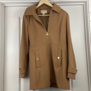 Micheal Kors hooded, wool, zip-up coat.